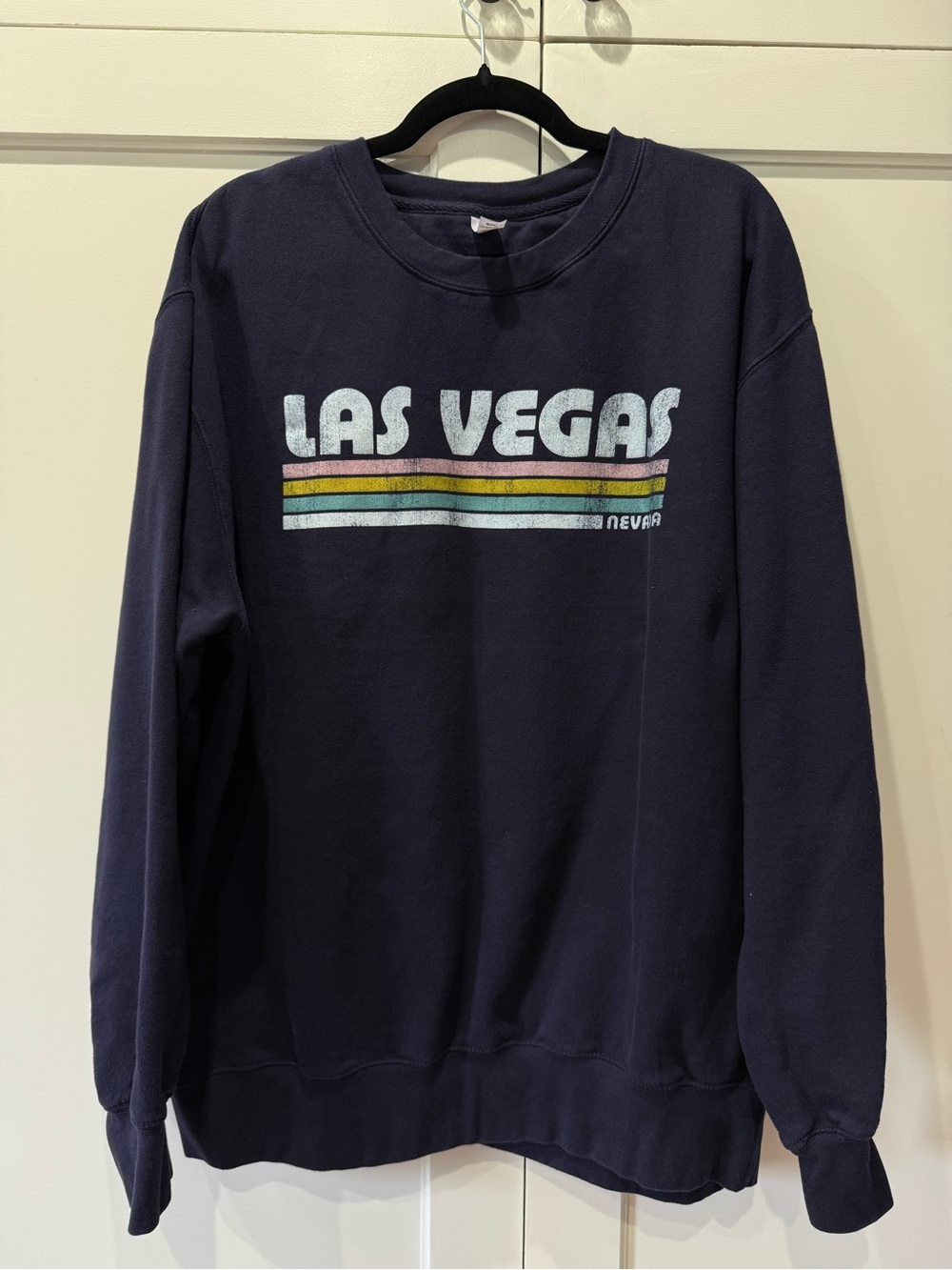 Las Vegas Graphic Crewneck Sweatshirt - Navy